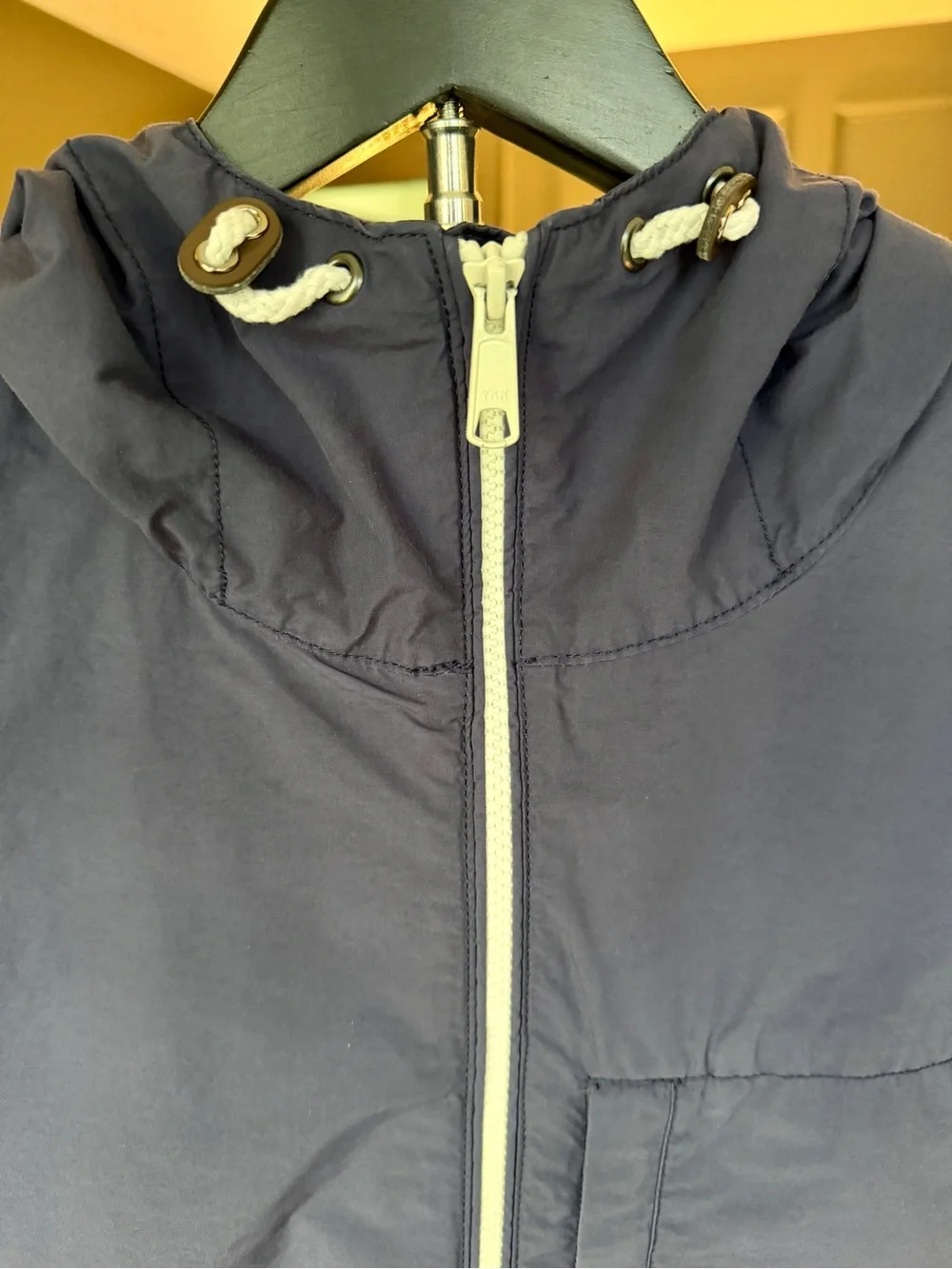 J.Crew Mercantile Men’s Large Navy Hooded Lightweight Utility Jacket Windbreaker